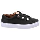 Tênis Feminino Casual Couro Flatform Calce Fácil Dia a Dia