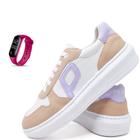 Tênis Feminino Casual Multicolor Adulto Juvenil Com Relógio Digital