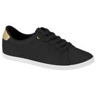 Tênis Feminino Casual Preto Dourado Beira Rio 4205.146