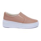 Tênis Feminino Casual Slip On Pele Vegano