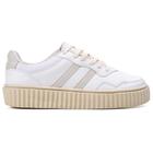 Tenis Feminino Casual Sneaker - Leve e Macio - Original - Serena - Branco/OffWhite + Relógio + Meia