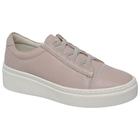 Tênis Feminino Couro Legitimo Branco/ Caramelo/ Nude Confortável 2229