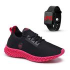 Tenis Feminino Cross Caminhada Esporte Treino Leve Enerzy + Relogio Quadrado - Ascension