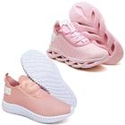 Tênis Feminino Esportivo Caminhada 2 Pares Modelos Diferentes ROSA/NUDE