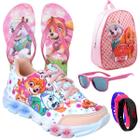 Tenis Feminino Led Infantil Patrulha Canina Meninas Mochila Chinelo Oculos Relogio PCFN+MOCH+CH+O+R