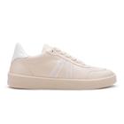 Tênis Feminino Lia Line Casual Couro Bege Branco - 2325