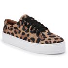 Tênis Feminino Oncinha Com Cadarço Animal Print