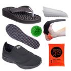 Tênis Feminino Ortopédico + Chinelo Para Esporão e Facite Plantar + Kit Completo de Tratamento