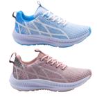 Tênis Feminino Para Academia Caminhada Leve - Kit 2 Pares