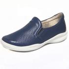 Tênis Feminino Pierrô conforto couro cor azul