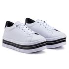 Tenis Feminino Plataforma Branco/Preto