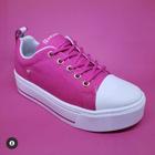 Tênis Feminino (Rosa Barbie) Confortável solado alto flatform Ramarim Rosa 2297145