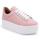 Tênis Feminino Salto Plataforma Flatform Rosa Balluga