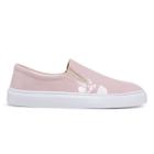 Tenis Feminino Sapatenis Sapato Verniz Nude Slip-On Conforto Lila Martore