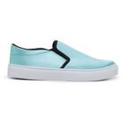 Tênis Feminino Slip On Calce Fácil Casual Verde Água