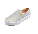 Tênis Feminino Slip On Elástico Alpargata Sapatilha Brilho