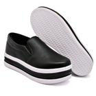 Tênis Feminino Slip On Flat Form Preto