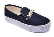 Tênis Feminino Slip On Plataforma Sapatilha Sola Alta K118