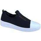 Tênis Feminino Slip On Preto e Branco Sneaker Sola Baixa 2177202 - Ramarim