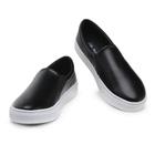 Tenis Feminino Slip On Preto Moderno Blogueira Básico