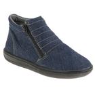 Tenis Feminino Tecido Jeans Macio Confortável Zipper La Botte
