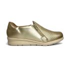 Tênis Feminino Usaflex Couro Dourado Dourado