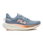 Tenis fila racer speedzone feminino-azul/coral/cobre