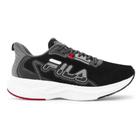 Tenis fila racer wings masculino-preto/grafite/vermelho