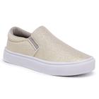 Tenis Gliter Feminino Slip On Moderno Blogueira Basico