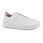 Tenis Godiva Cadarço Elástico Feminino Branco Rose