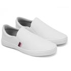 Tênis Iate slip on casual Branco com tira lateral