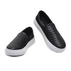 Tenis Iate Slip On Feminino Preto Super Leve Básico Moderno