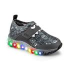 Tênis Infantil BIBI Roller Celebration Luz Led Estampado Monsters Masculino