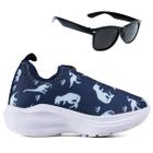 Tenis Infantil Calce Facil Meninos Confortavel Casual Oculos