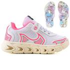 Tenis Infantil Casual Jogger Meninas Escolar Basico + Chinelo