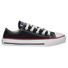 Tênis Infantil Converse Original Chuck Taylor Canvas Cano Baixo Ox Preto Com Linha Vermelha