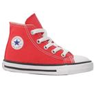 Tênis Infantil Converse Original Chuck Taylor Criança Canvas Cano Alto Lona Vermelho