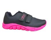 Tenis Infantil de Menina Escolar Kidy Calce Facil PRETO/PINK