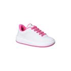 Tênis Infantil Feminino Ortopé Bliss Cadarço Elástico Branco Pink