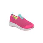 Tênis Infantil Feminino Ortopé Flex Run Calce Fácil com Detalhe Azul Pink