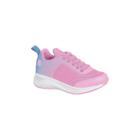 Tênis Infantil Feminino Ortopé Flex Run Elástico Rosa/Acqua