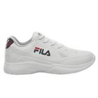 Tênis Infantil Fila Original Lugano 7.0 White Navy Red Escolar Escola Colegial Colégio Original Menino Masculino Conforto Durabilidade AnatômicoVolta