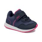 Tênis Infantil Klin Walk Baby Marinho e Pink Púrpura 453.110