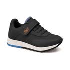 Tênis Infantil Klin Walk Mini Preto Ciano Laranja 216.112