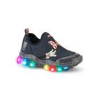 Tênis Infantil Luz Bibi Roller Celebration Azul Rosa Minnie