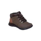 Tênis Infantil Masculino Cadarço Ortopé Flex Boot Conforto Marrom Escuro 30