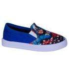 Tênis Infantil Masculino Capitão América Vingadores Marvel Nº20 Cor Azul - Sugar Shoes