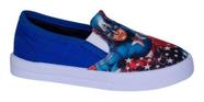 Tênis Infantil Masculino Capitão América Vingadores Marvel Nº21 Cor Azul - Sugar Shoes