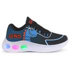 Tenis Infantil Menino Com Luz Led Dino Luminoso Colegial