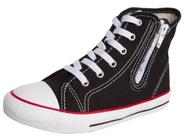 Tenis Infantil Star Preto Cano Alto Canvas All 28 a 36